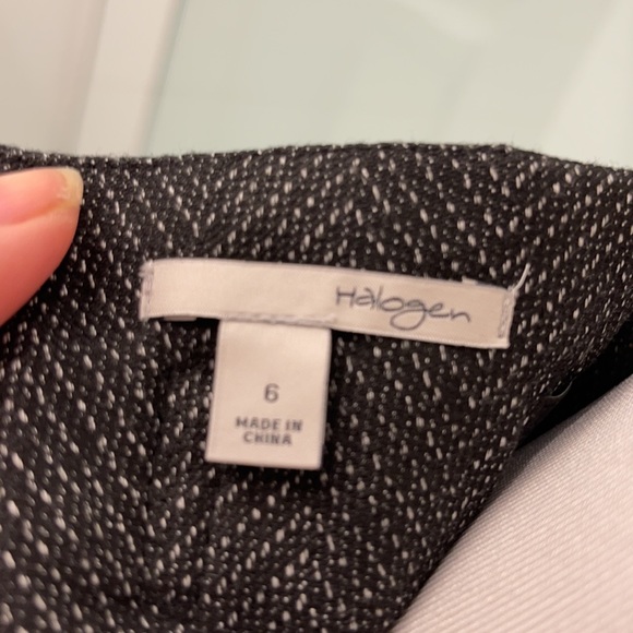 Halogen Tweed Pencil Skirt with Leather bow - Picture 5 of 12